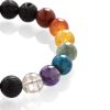 Náramok siedmich čakier - s lávovým kameňom
