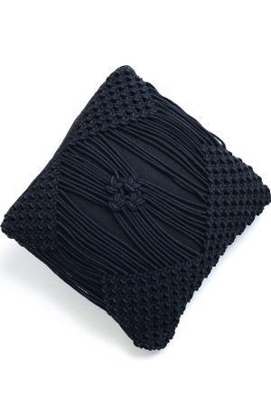 Macramé vankúš Donatello čierny