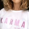Tričko karma je zdarma biele
