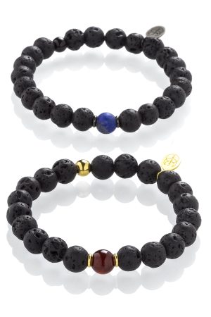 Náramok pre páry lávový kameň