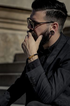 Pánsky náramok Black & Yellow