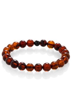 Krvavý jantár - náramok black