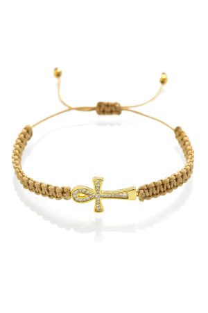 Macramé náramok Ankh života
