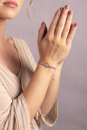 Macramé náramok Ruka Hamsa