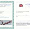 Rubín náramok: certifikát pravosti referenčnej vzorky - nie je súčasťou predaja