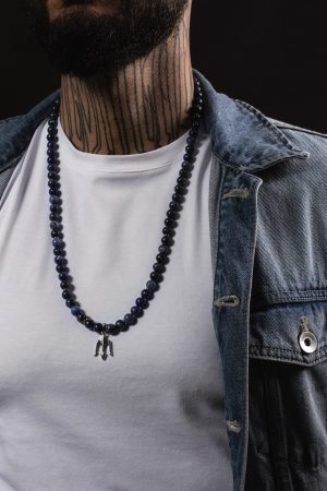 Pánsky korálkový náhrdelník Sodalit