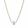 Surový akvamarín náhrdelník pre ženy