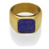 Lapis lazuli prsteň pre mužov - zlatý