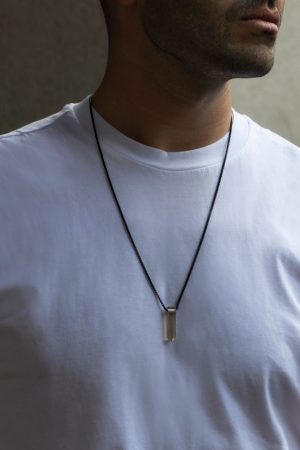 Dymový kremeň náhrdelník pre mužov