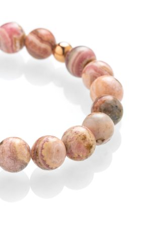 Pastelový rodochrozit - náramok