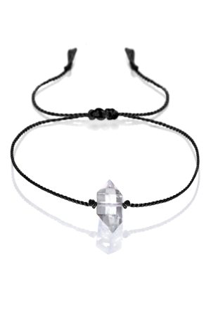 Dámsky náramok Krištáľ Herkimer – šnúrkový