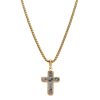 Pánsky náhrdelník Kríž z labradoritu