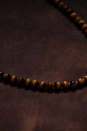 Pánsky korálkový náhrdelník Tigrie oko