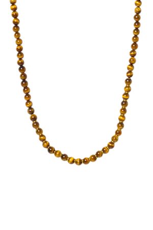 Pánsky korálkový náhrdelník Tigrie oko