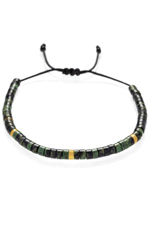 Kambaba jaspis náramok Rondel