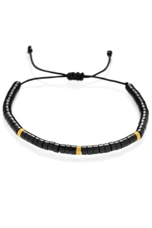 Náramok Čierny onyx Rondel