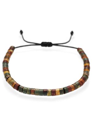 Picasso jaspis náramok Rondel