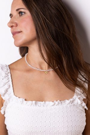 Choker náhrdelník Mesačný kameň so Severkou