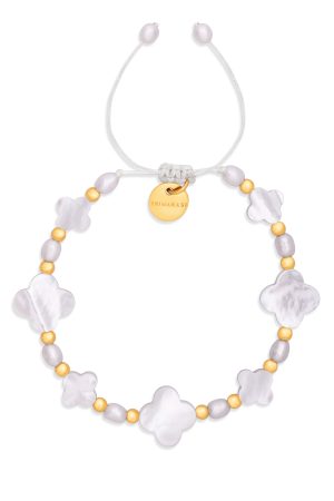 Šnúrkový náramok so štvorlístkami