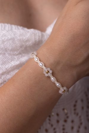 Kvetinový náramok Mesačný kameň – Fleur Eterna