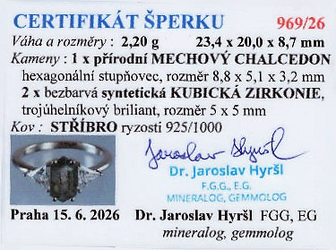Dámsky prsteň Machový achát Silva – strieborný – Obrázok 5