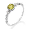 Dámsky prsteň Peridot Esmé – strieborný