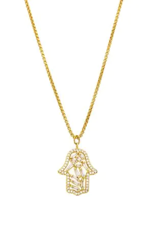 Náhrdelník Ruka Hamsa zlatá